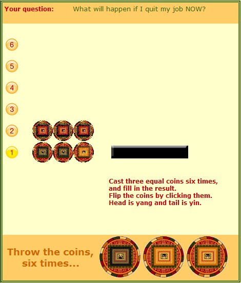 I Ching Online.NET Cast the I Ching coins