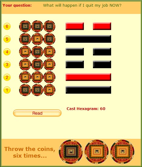 I Ching Online.NET - Instruction for the Coin Method